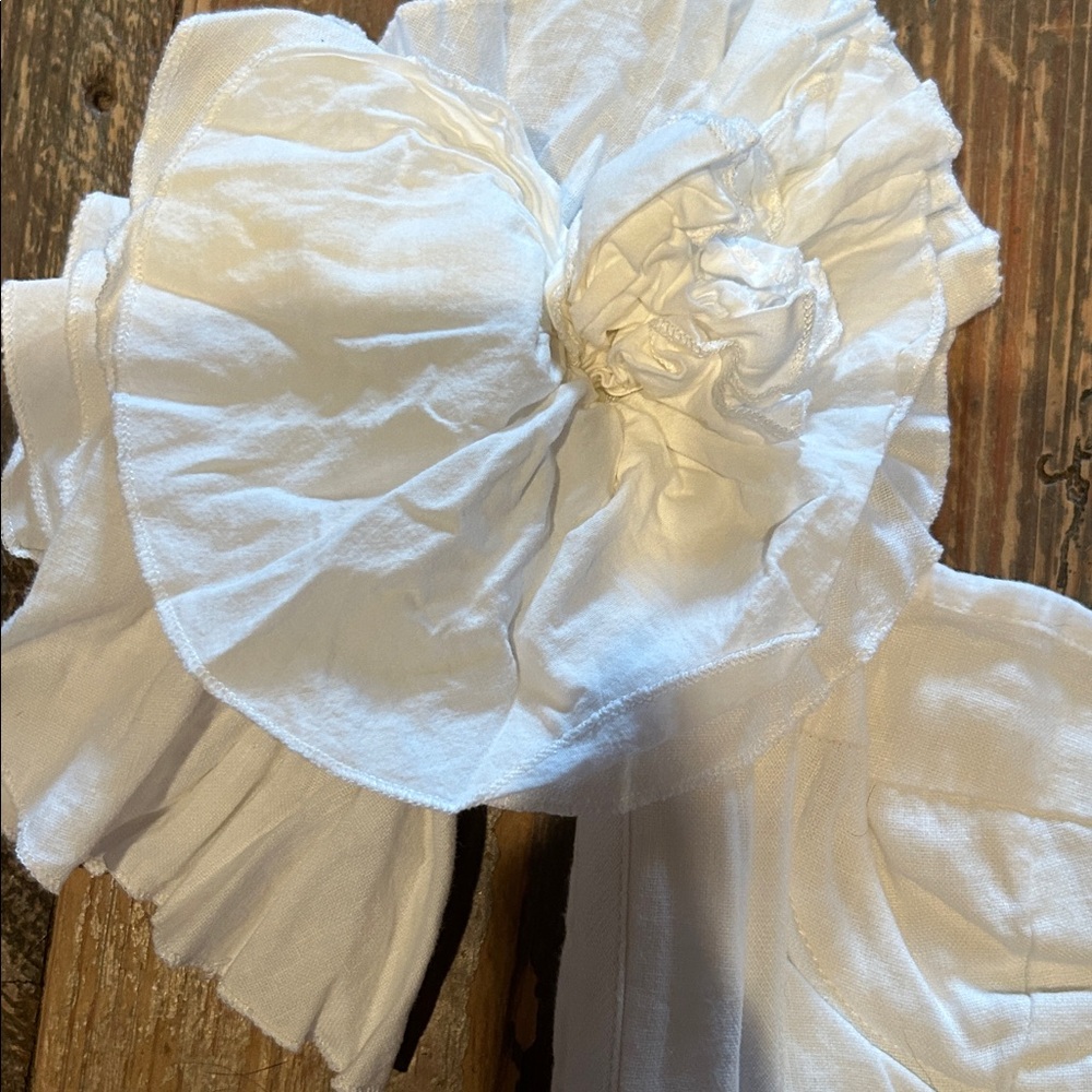 Bardot Sigma Corset linen Women Top in White size M 100% linen - Picture 6 of 14